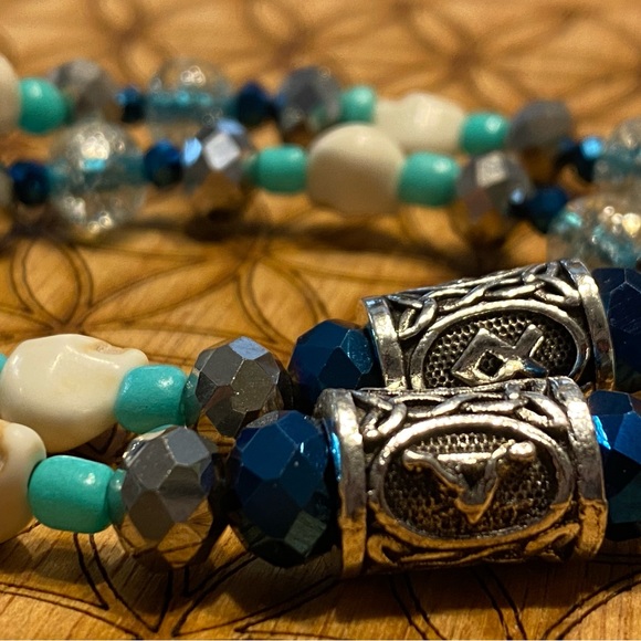 Handmade Sacred Geometry Matching Bracelet Set - Picture 2 of 6